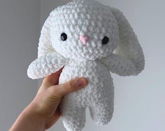Crochet Bunny Plush | Customizable Handmade Amigurumi Stuffed Animal Toy MadeWithGraceNJ