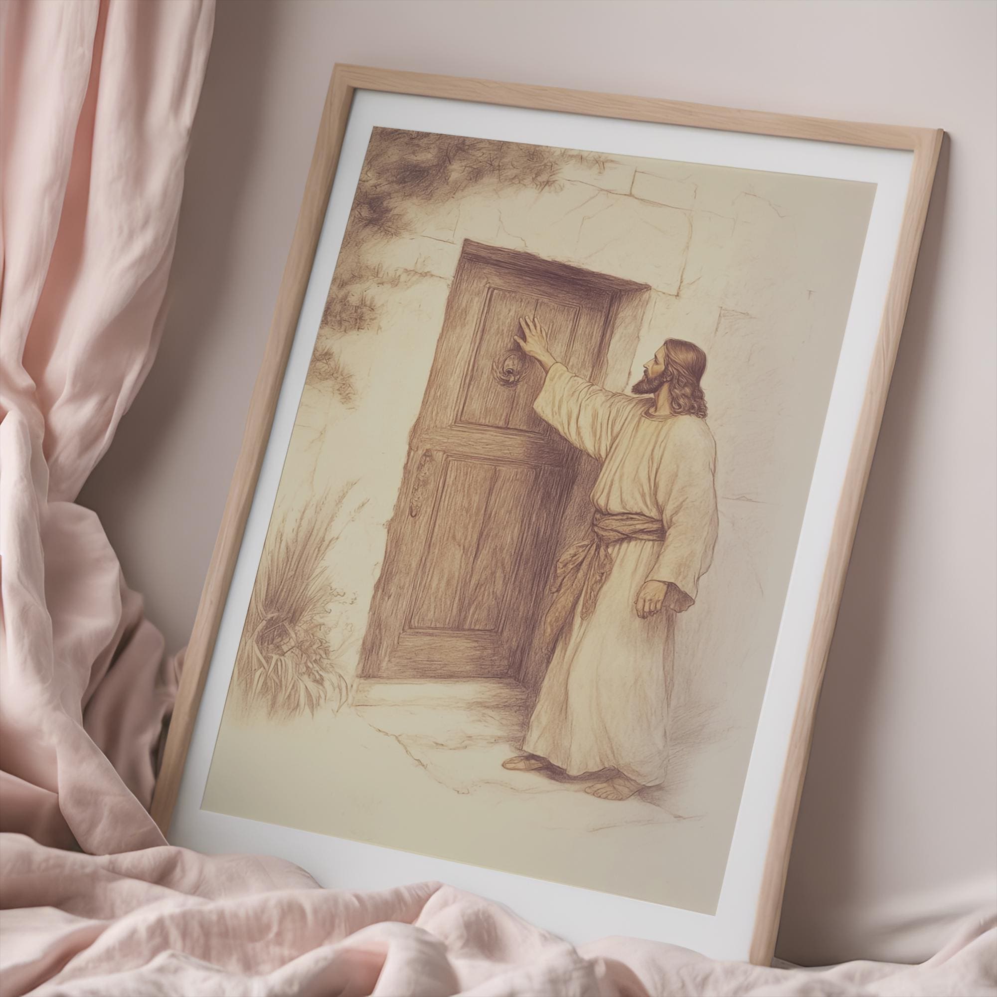 Jesus Knocking at the Door, I Stand at the Door and Knock Print ...