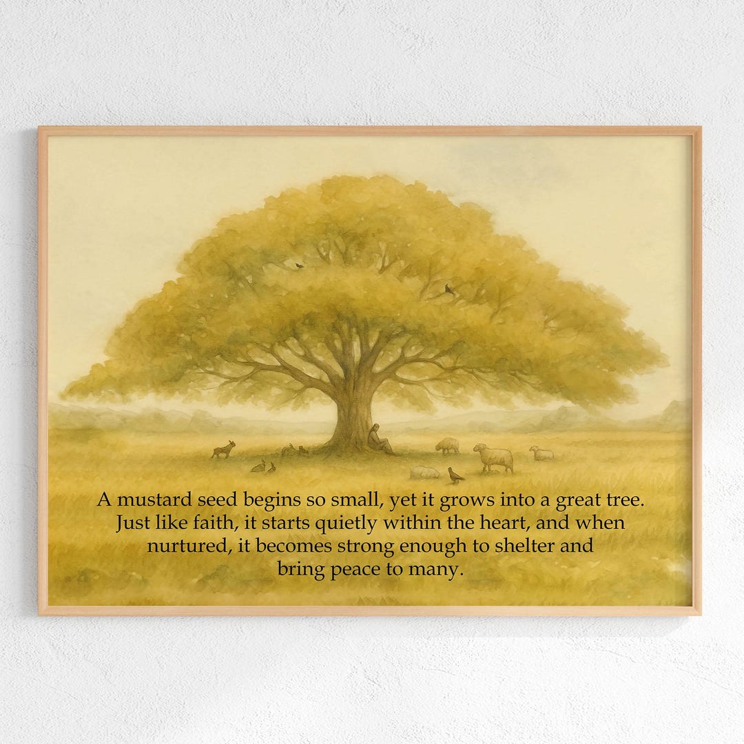 Parable of the Mustard Seed Poster, Faith That Grows Like the Kingdom ...