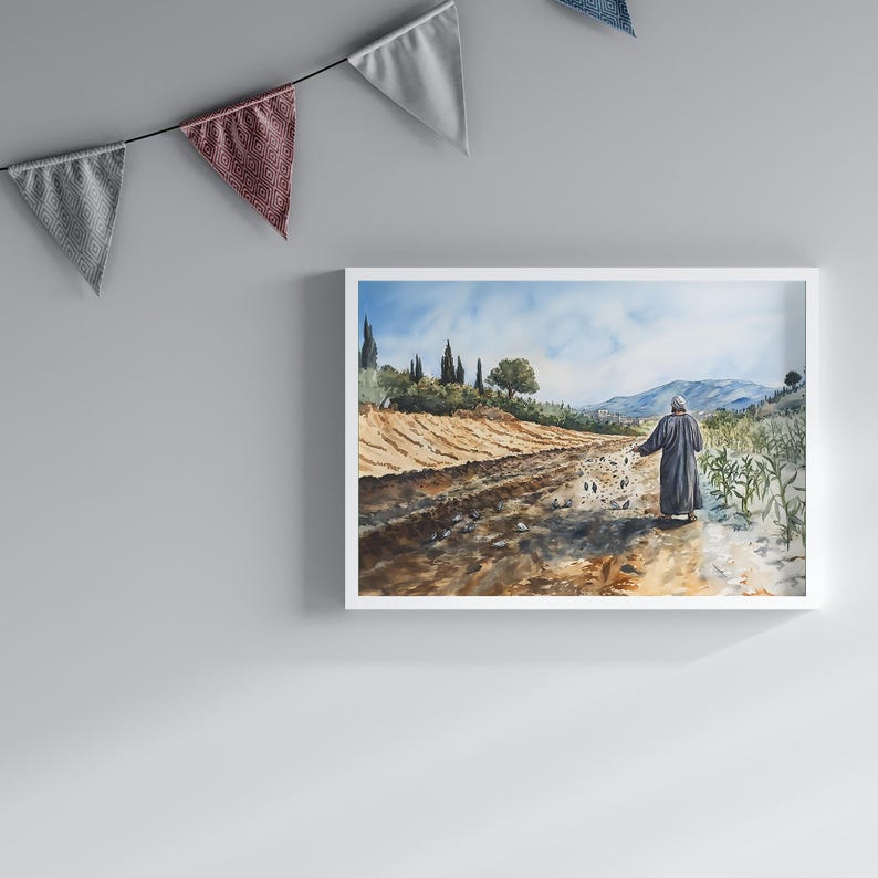 Parable of the Sower Printable Poster, the Teaching of Jesus Wall Art ...
