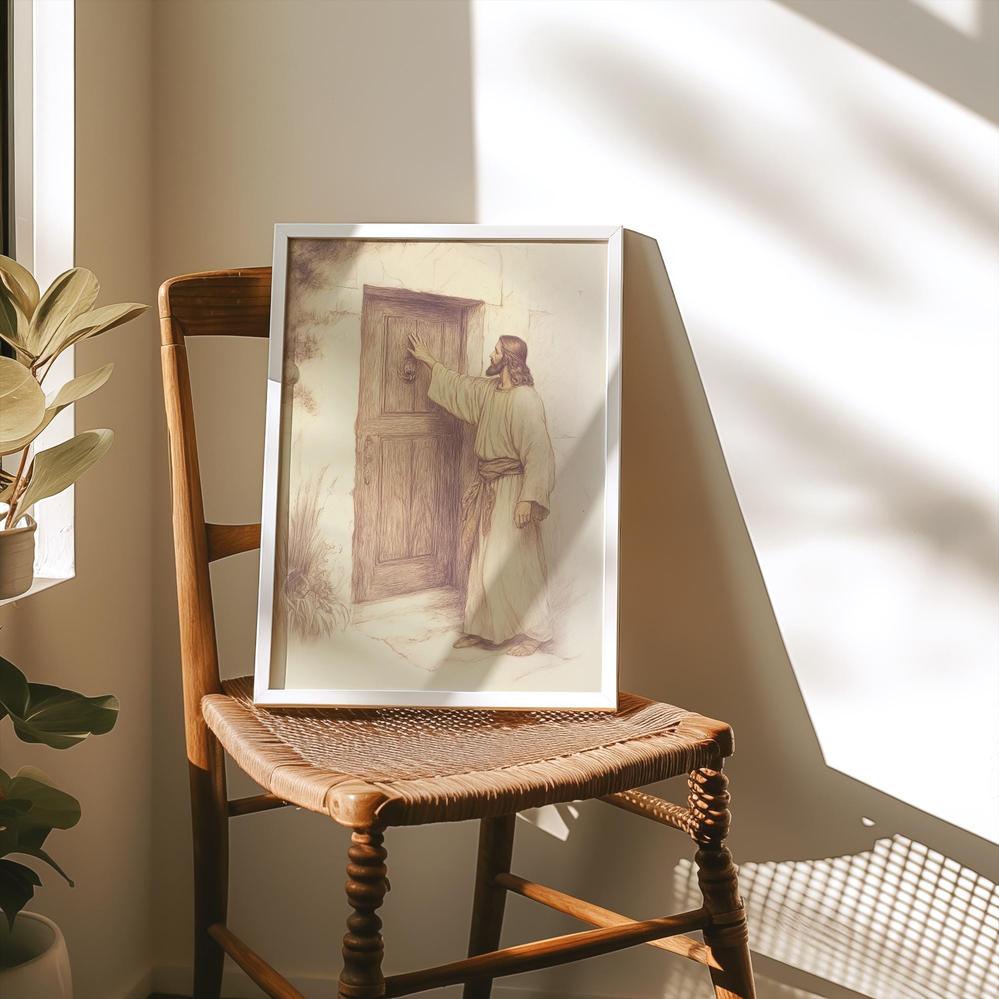 Jesus Knocking at the Door, I Stand at the Door and Knock Print ...