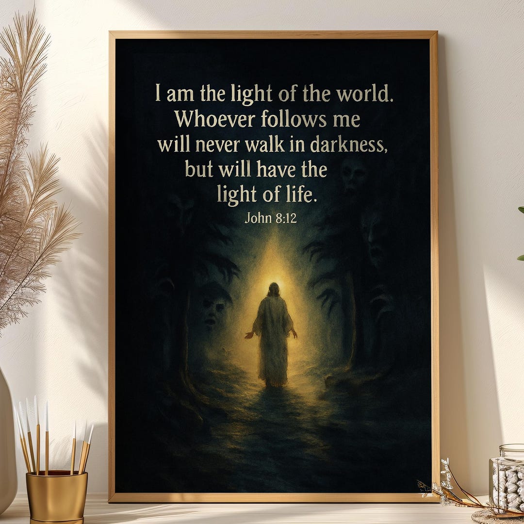 I Am the Light of the World, John 8:12 Bible Verse Print, Christian ...