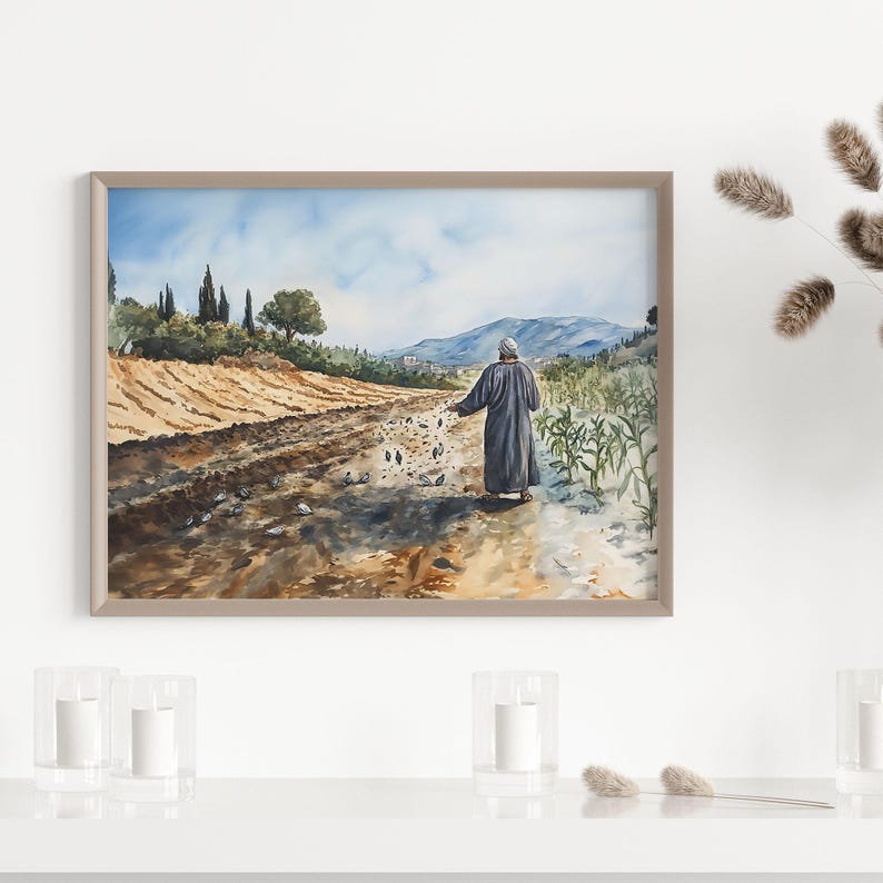 Parable of the Sower Printable Poster, the Teaching of Jesus Wall Art ...