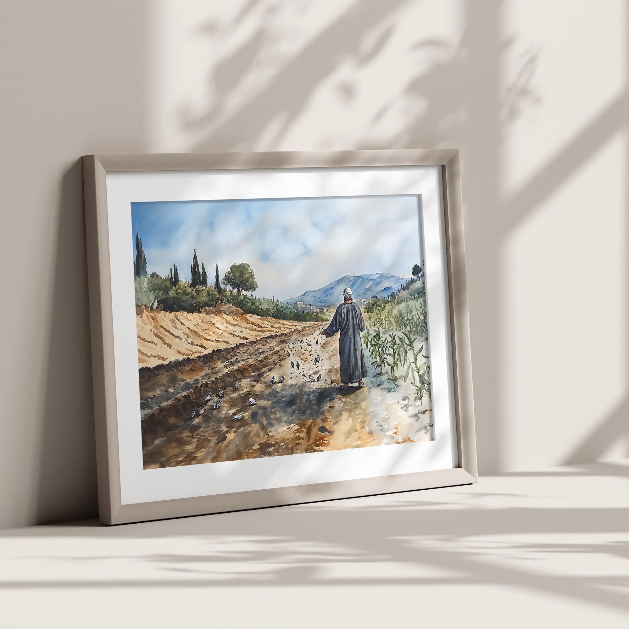 Parable of the Sower Printable Poster, the Teaching of Jesus Wall Art ...