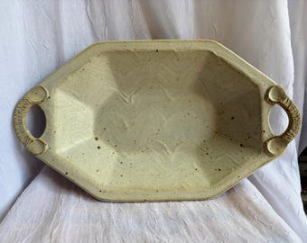 Circa 1980s-1990 Signed Clarkson Studio Pottery Platter  14.5" — Handmade Stoneware