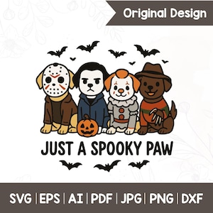 Spooky Paw Halloween Dog PNG: Witch Puppy Clipart (Digital Download)