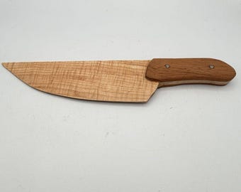 Handmade Wooden Kitchen Knife Blade Paw Print Mosaic Pin