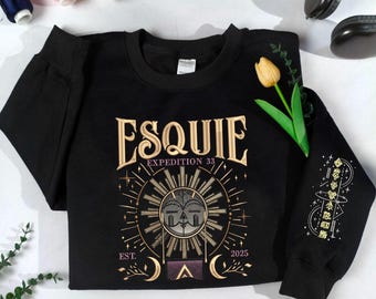 Expedition 33 Clair Obscur Embroidered Sweatshirt and Hoodie, Gift for Gamers And Esquie Fans