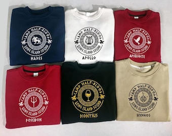 Custom Heroes of Olympus Embroidered Sweatshirt: Camp Half-Blood Shirt