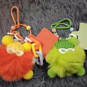 Plush Bag Charm, Soft cute girl backpack decoration pendant doll student gift cute cartoon animal keychain small gift plush doll