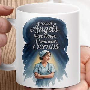 Angel Nurse Mug, Gift for Nurses, Hero Coffee Cup