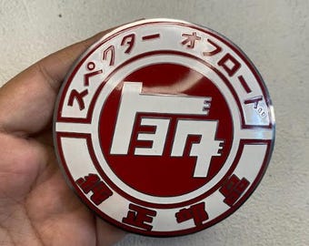Retro TEQ Toyota Grille Emblem Badge Classic JDM Style Placca Plakette