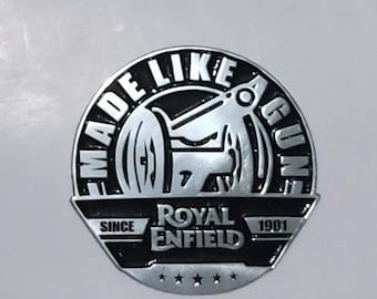Odznaka z emblematem zabytkowego motocykla Royal Enfield Placca Plakette Plate