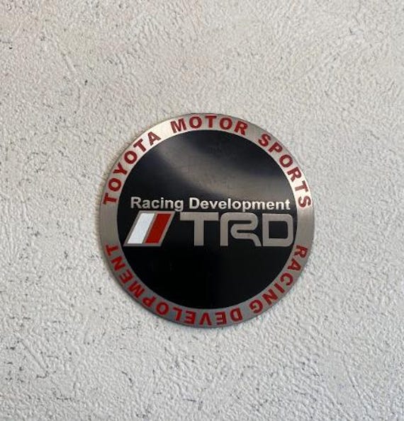 TRD Round Metal Emblem Plate – 9cm Diameter | Toyota Racing 