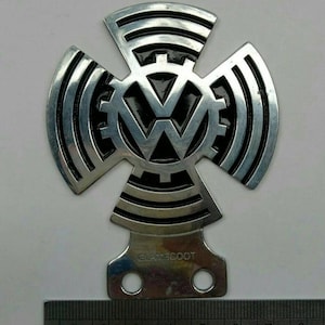 Vintage Auto Plakette VW OLD Logo Badge Bus Micro The Thing Karmann Emblem Placca