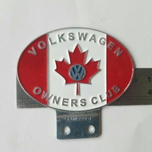 Vintage Volkswagen VW CANADA Car Club Badge In Badges & Mascots Bus placca plakette plate