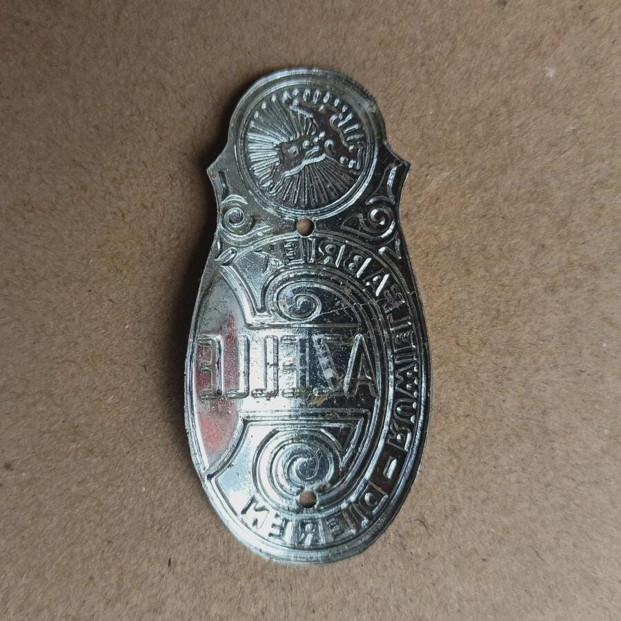 Stemma Fregio MEGA Cycle Paesi Bassi Bici Bicicletta d'Epoca Head Badge