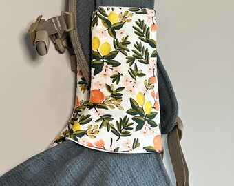 Citrus Floral Curved Machine Washable Suckpads for Happy Baby Carriers, Sakura Bloom, Ergo, Tula, Kinderpack, Hope and Plum