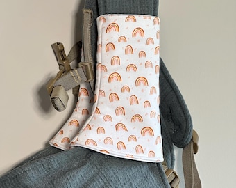 Peach Rainbow Curved Machine Washable Suckpads for Happy Baby Carriers, Sakura Bloom, Ergo, Tula, Kinderpack, Hope and Plum