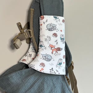 Woodland Friends Curved Machine Washable Suckpads for Happy Baby Carriers, Sakura Bloom, Ergo, Tula, Kinderpack, Hope and Plum and more