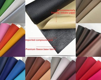 Self-Adhesive Vinyl Fabric Faux Leather Upholstery 56" Wide Continuous By Yard