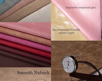 Adhesive Vintage Retro Style Matte Finish Smooth Nubuck Suede Vinyl Fabric Faux Leather Upholstery 52" Wide By Yard