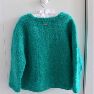 KIDS MOHAIR Popcorn CARDIGAN Hand Knitted Size 4-5 years imagem 3