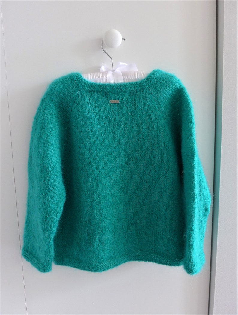 KIDS MOHAIR Popcorn CARDIGAN Hand Knitted Size 4-5 years image 3