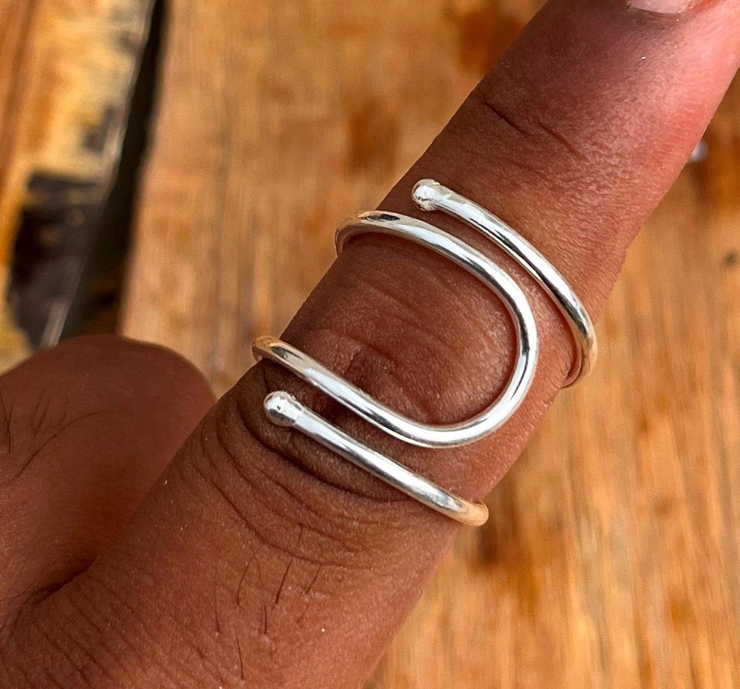 925 Sterling Silver Swan Splint Ring: Dainty Arthritis DIP Joint ...