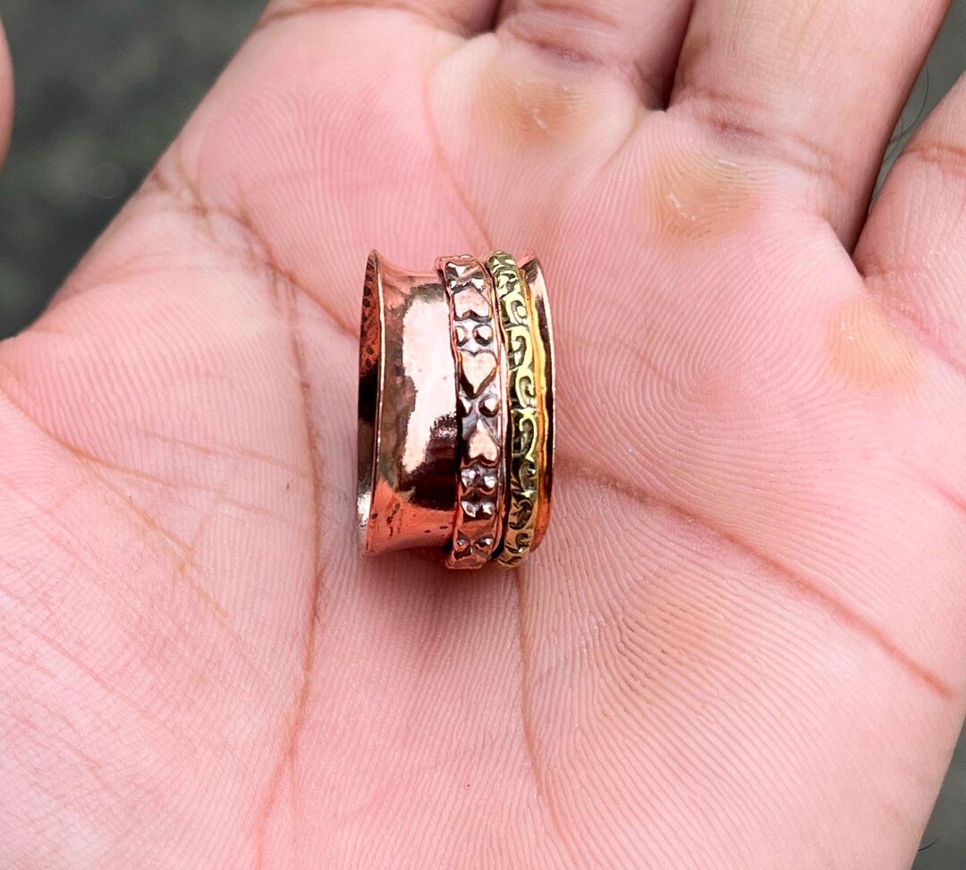 Handmade Pure Copper Spinner Ring: Artisan Copper Band - Etsy
