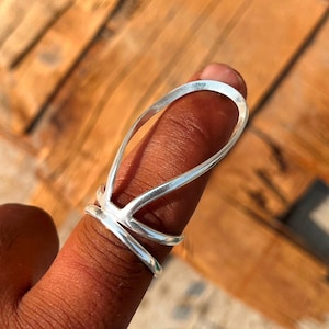 925 Sterling Silver Splint Ring - arthritis Splint-Plain Ring-Dip Joint Stabilization Splint - Silver Splint- Handmade Ring-Fingertip Splint