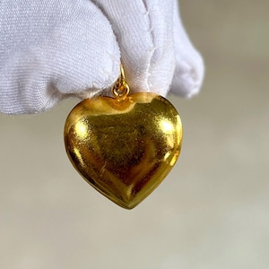 925 Sterling Silver Heart Pendant - Minimalist Gift for Her - Pendant Charm - Mother&#39;s Day Pendant- 18 K Gold Plated - Birthday Pendant