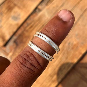 Silver Splint Ring - Arthritis Splint-Plain Ring-Dip Joint Double Splint -925 Sterling Silver Splint- Handmade Ring-Fingertip Splint