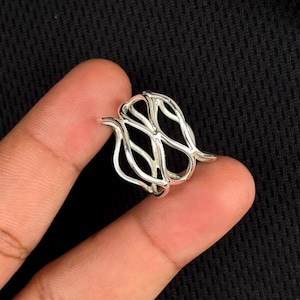 Handmade Chunky Twisted 925 Sterling Silver Ring