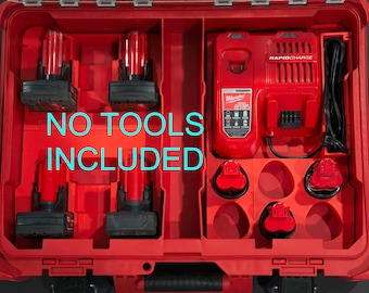 Milwaukee M12 Batterie & Ladegerät Packmax Organizer für 48-22-8430!