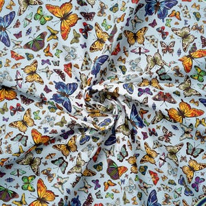 Butterfly Silk Scarf Garden Lover Gift Botanical Art Scarf Nature Inspired Elegant Wearable Art Luxury Gift for Her Romantic Gift image 12