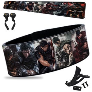 Berserk Inspired Powerlifting Lever Belt - Anime Gym & Weightlifting Leather Deadlifting Belt for Bodybuilding