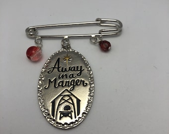 Away in the manger Christmas kilt pin