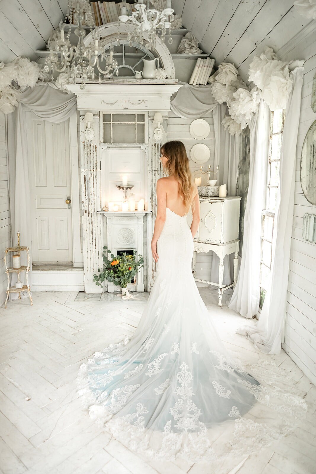 Ombre Dip Dye Wedding Dress Pink Blush 