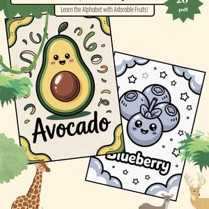 Cute Fruit Coloring Book for Kids