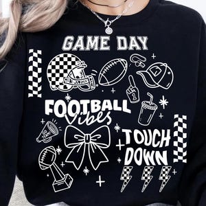 Football Vibes, Football Season Sublimation, Vintage Football PNG, Football PNG,  Design, Trendy Football PNG, Game Day Png, Touchdown Png