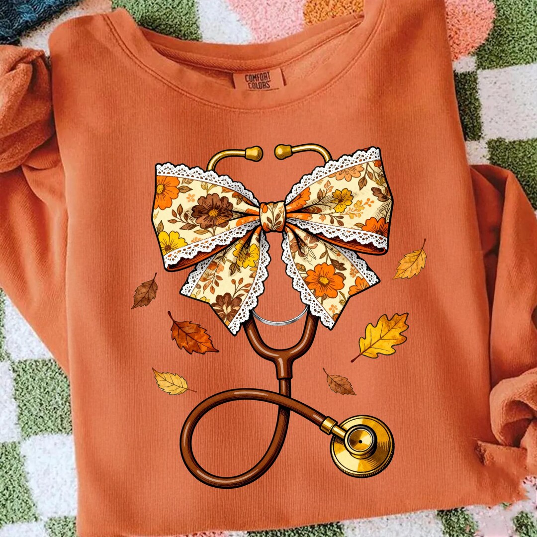Fall Nurse Background Fall Stethoscope Nurse PNG, Nurse Fall PNG, Autumn Floral, Fall Nurse ...
