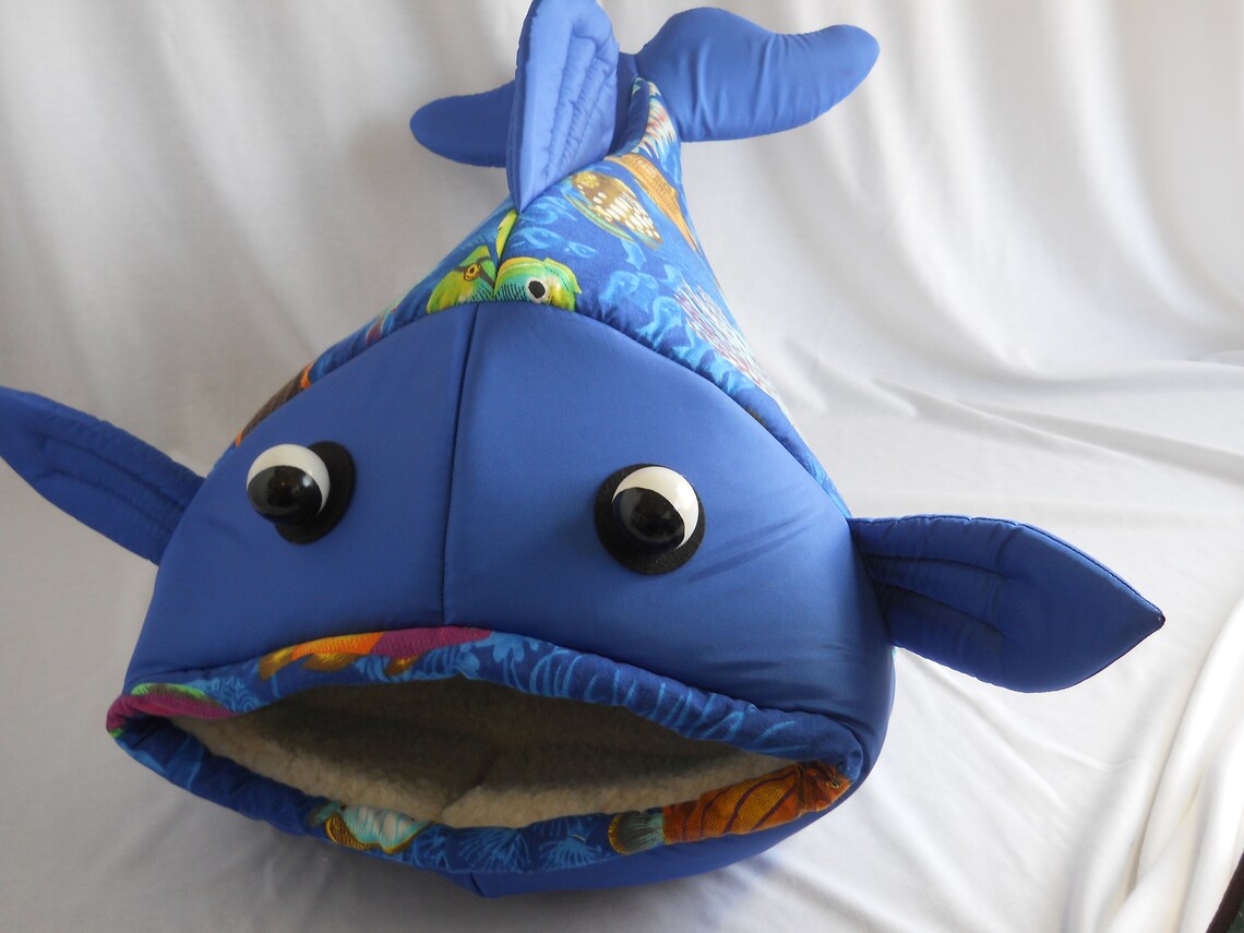 Fish shaped pet bed Ocean Fish cat bed Etsy