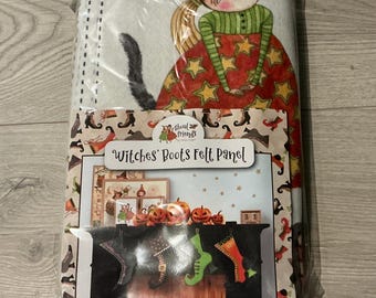 Witches Boots Felt Panel by Ghoul Friends for Riley Blake