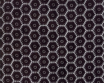 End of Bolt 1 Yard 30" - Metropolis Yardage Hex Dash Iron 30562 18 Moda - Basicgrey for Moda Fabrics