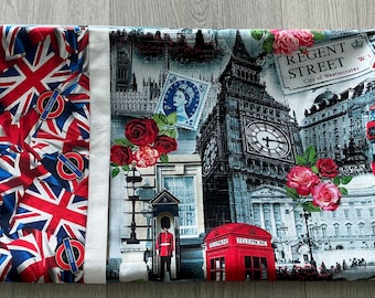 Novelty Pillowcase - British Themed / England Pillowcase / U.K - London Icons
