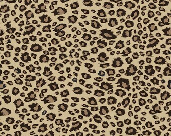 End of Bolt 1 3/4 Yards - Riley Blake -  Animal Kingdom Leopard Brown C695