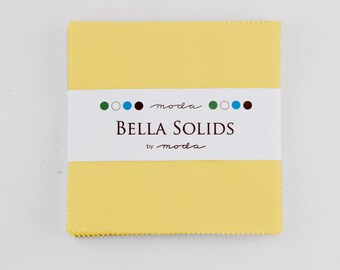 Bella Solids Charm Pack 30s Yellow - 9900PP 23S Moda Precuts