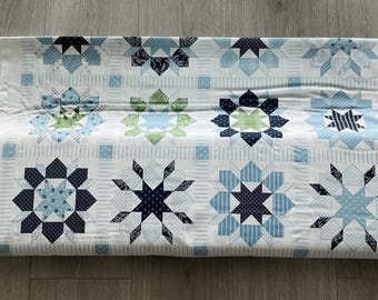 Nantucket Summer Multi 55268 11  -  60" Swoon Cheater Repeat Patchwork - Camille Roskelley