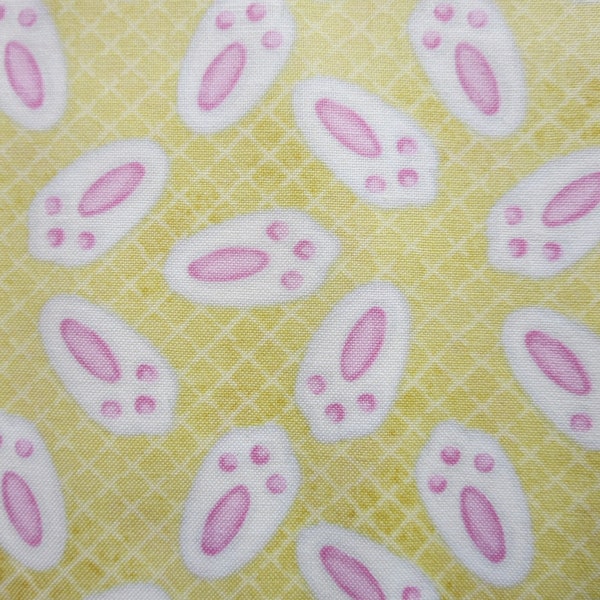 End of Bolt 1 Yard - Henry Glass -   Hop To It!  by Shelly Comiskey of Simply Shelly Designs - 6854-44  Bunny Feet-Yellow